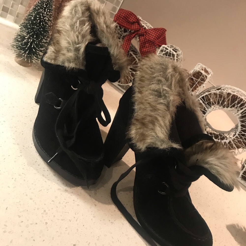 Steve Madden Fur Heel Bootie